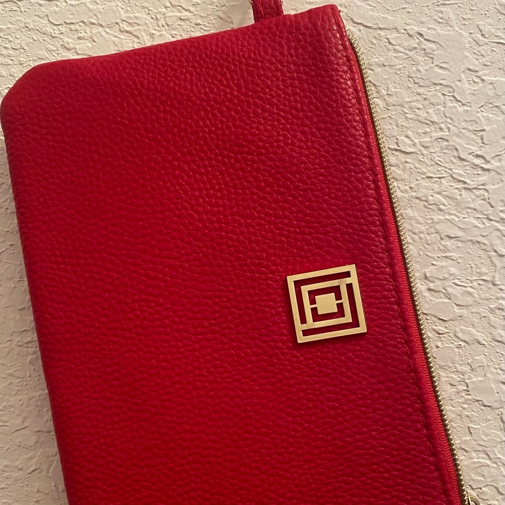 Red  Liz Claiborne Wallet with Gold Logo